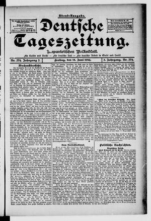 Deutsche Tageszeitung on Jun 14, 1895
