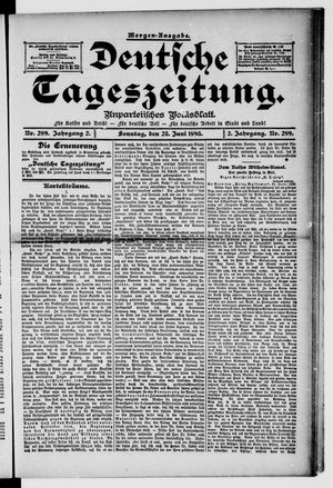 Deutsche Tageszeitung vom 23.06.1895