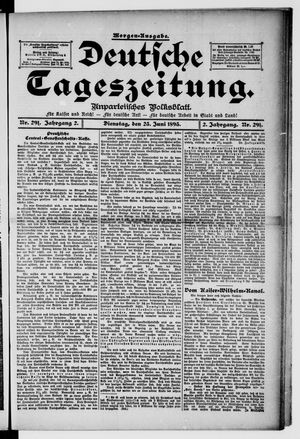 Deutsche Tageszeitung vom 25.06.1895