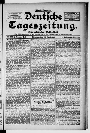 Deutsche Tageszeitung vom 25.06.1895