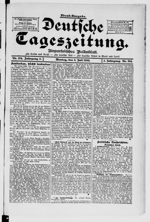 Deutsche Tageszeitung vom 08.07.1895