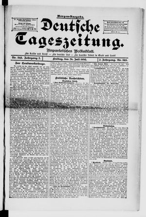 Deutsche Tageszeitung vom 26.07.1895