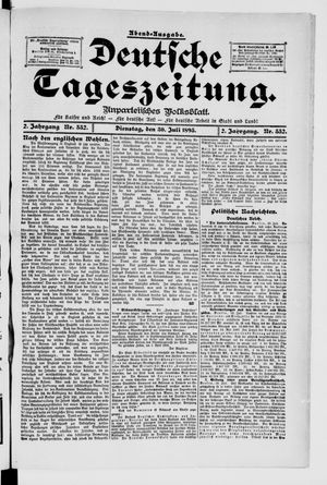 Deutsche Tageszeitung vom 30.07.1895
