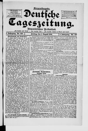 Deutsche Tageszeitung vom 02.08.1895