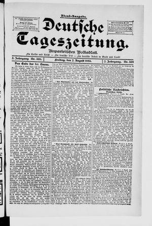 Deutsche Tageszeitung vom 02.08.1895