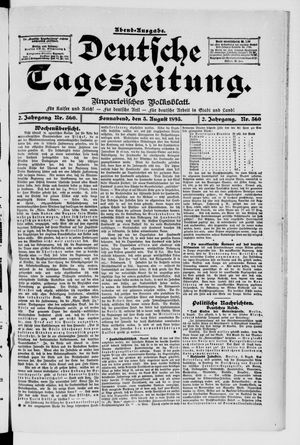 Deutsche Tageszeitung vom 03.08.1895