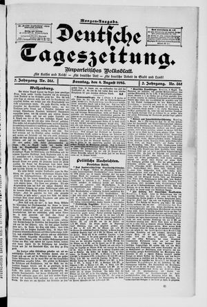 Deutsche Tageszeitung vom 04.08.1895