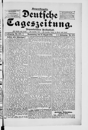 Deutsche Tageszeitung vom 15.08.1895