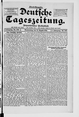 Deutsche Tageszeitung vom 15.08.1895