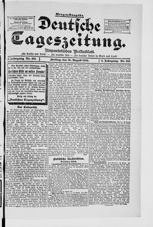 Deutsche Tageszeitung vom 16.08.1895