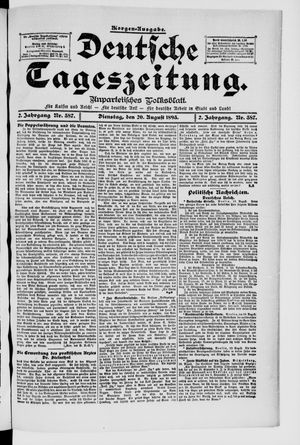 Deutsche Tageszeitung vom 20.08.1895