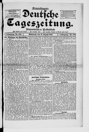 Deutsche Tageszeitung vom 21.08.1895