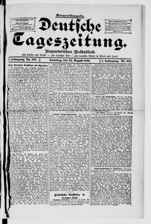 Deutsche Tageszeitung vom 25.08.1895