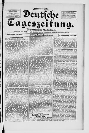 Deutsche Tageszeitung vom 30.08.1895