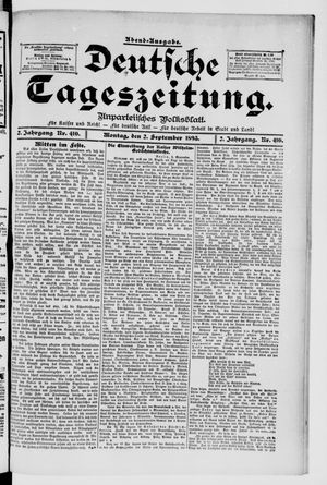 Deutsche Tageszeitung vom 02.09.1895