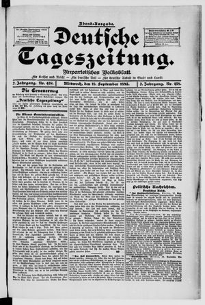 Deutsche Tageszeitung vom 18.09.1895