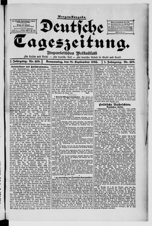 Deutsche Tageszeitung vom 19.09.1895