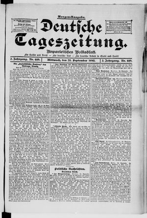 Deutsche Tageszeitung vom 25.09.1895