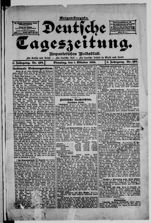 Deutsche Tageszeitung vom 01.10.1895