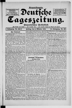 Deutsche Tageszeitung vom 04.10.1895
