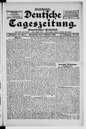 Deutsche Tageszeitung vom 05.10.1895