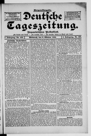 Deutsche Tageszeitung vom 09.10.1895