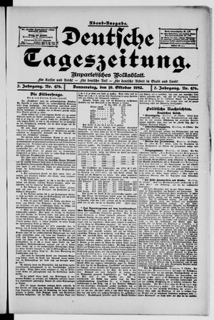 Deutsche Tageszeitung on Oct 10, 1895