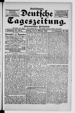Deutsche Tageszeitung on Oct 18, 1895