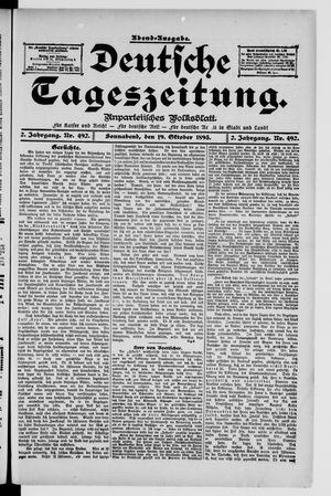 Deutsche Tageszeitung vom 19.10.1895