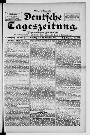Deutsche Tageszeitung vom 22.10.1895