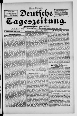 Deutsche Tageszeitung vom 08.11.1895