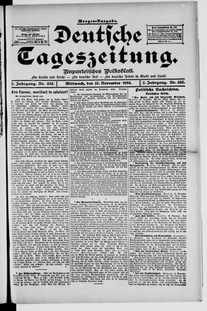 Deutsche Tageszeitung on Nov 13, 1895