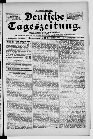 Deutsche Tageszeitung on Nov 14, 1895