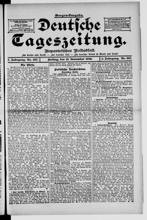 Deutsche Tageszeitung vom 15.11.1895