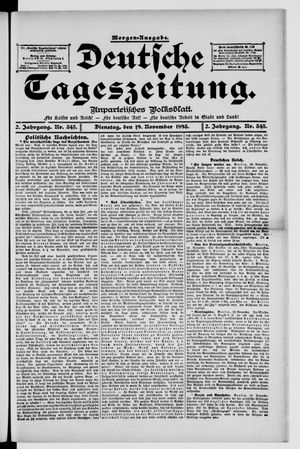 Deutsche Tageszeitung vom 19.11.1895