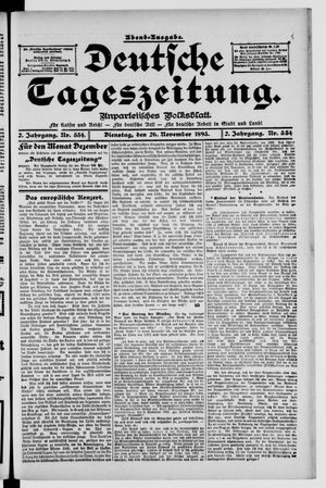 Deutsche Tageszeitung vom 26.11.1895