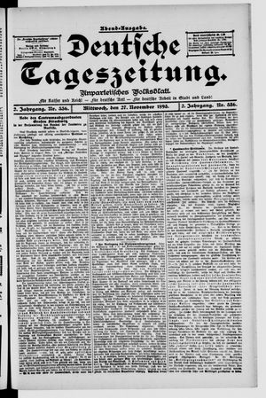 Deutsche Tageszeitung on Nov 27, 1895
