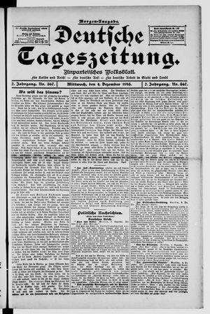 Deutsche Tageszeitung on Dec 4, 1895
