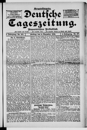 Deutsche Tageszeitung vom 06.12.1895
