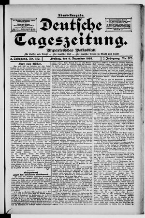 Deutsche Tageszeitung vom 06.12.1895