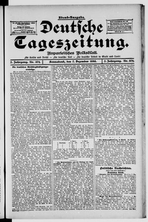 Deutsche Tageszeitung on Dec 7, 1895