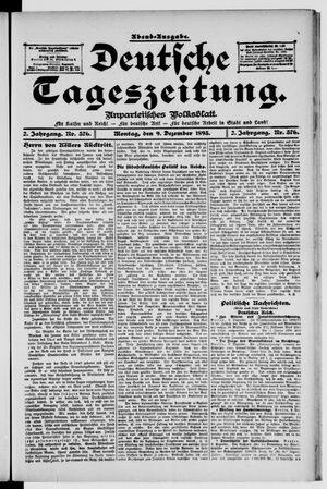 Deutsche Tageszeitung vom 09.12.1895