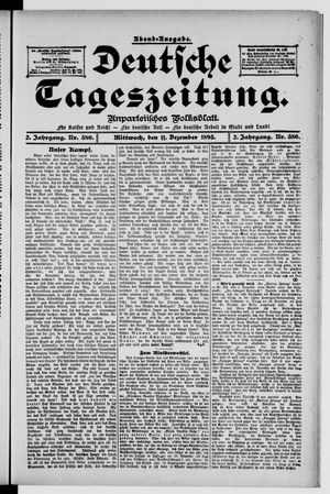 Deutsche Tageszeitung on Dec 11, 1895
