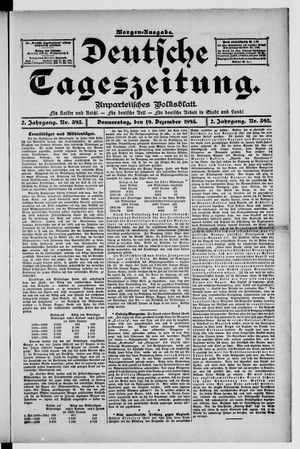 Deutsche Tageszeitung on Dec 19, 1895
