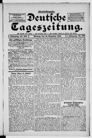 Deutsche Tageszeitung vom 23.12.1895