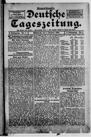 Deutsche Tageszeitung vom 01.01.1896