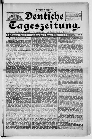 Deutsche Tageszeitung vom 03.01.1896