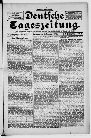 Deutsche Tageszeitung vom 03.01.1896