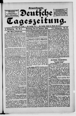 Deutsche Tageszeitung vom 12.01.1896