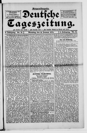 Deutsche Tageszeitung vom 14.01.1896